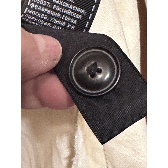 7 FOR ALL MANKIND Shirt Jacket Ecru Brown Top Stitching Button Patch Pockets XL - Picture 13 of 16